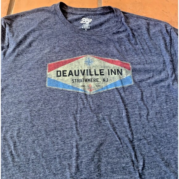 Blue 84 Tee Shirt Deauville Inn Strathmere New Jersey Retro Tee Size XL Sea Isle - Picture 2 of 7